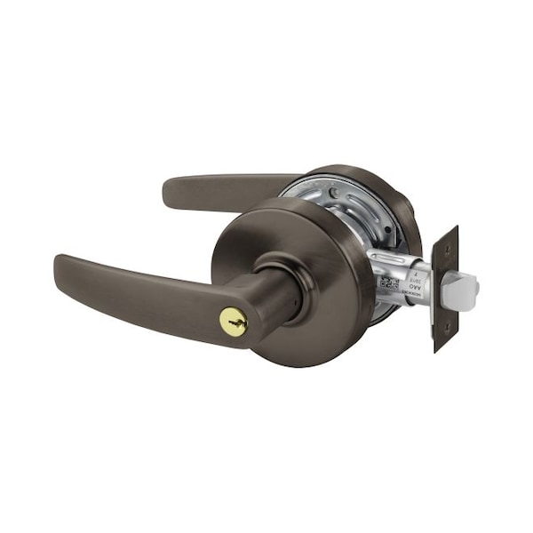 Sargent Storeroom Closet Cylindrical Lock Grade 2 with B Lever and L Rose with T Strike and LA Keyway Oil Ru 7G04LB10B - main